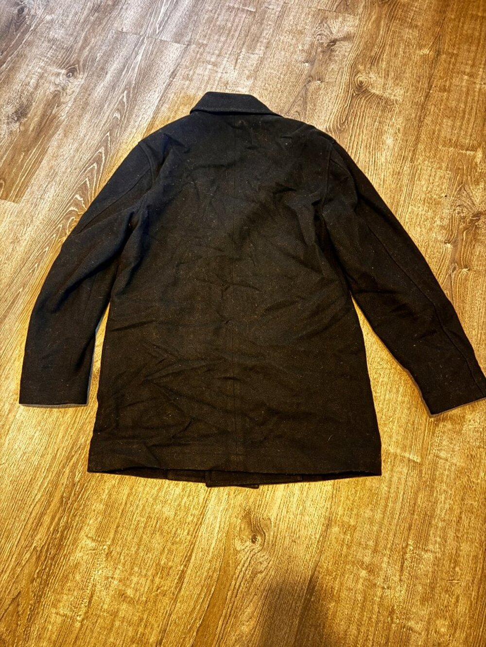 J Crew Men's Dock Peacoat, mens, black, medium tall - Picture 2 of 5
